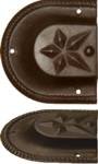 Pair of Stamped Steel Trunk Handle End Cap T-103